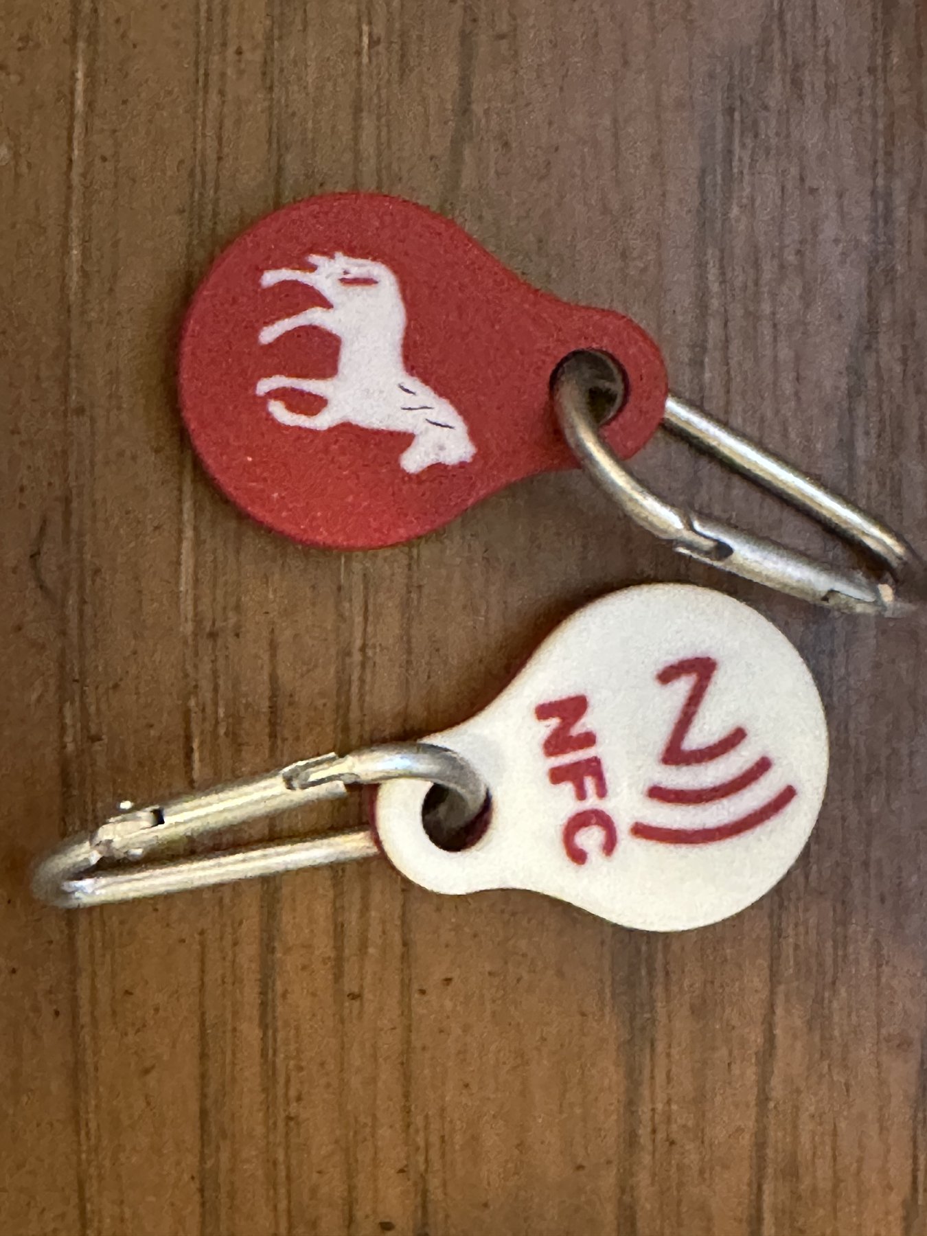 Sunstrike Farm Shop Smart Tags sign with sample tags hanging, showing what information each tag can hold